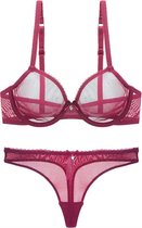 2 delige lingerieset Bordeaux rood / Elda
