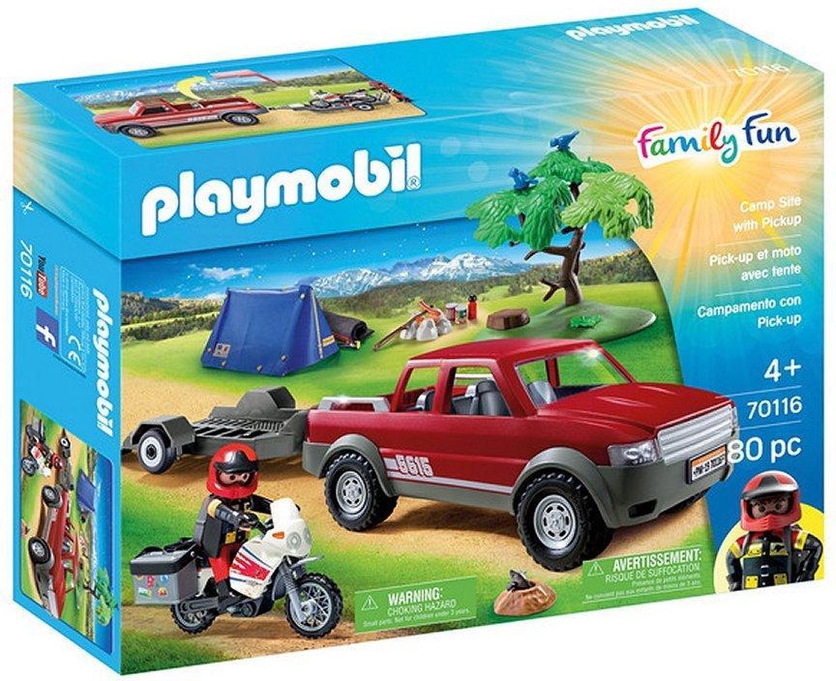 PLAYMOBIL Caravane familiale Fun avec voiture - 71423