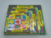 Vouwblaadjes – PAKKET 3 VERSCHILLENDE MATEN VOUWPAPIER 12x12 16x16 en 20x20 - Vouwblaadjes kinderen – Gekleurd papier – Origami papier – Knutselkarton