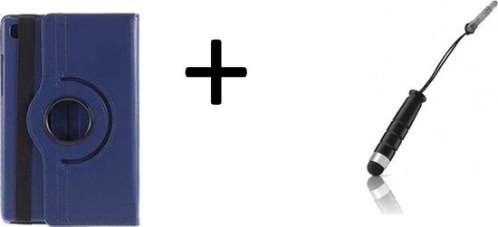 Samsung Galaxy Tab 10.4 A7 (2020) T500 / T505 Rotatif Case - Étui de rotation Tablet - support Multi cas - bleu foncé + Stylet