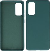 Wicked Narwal | 2.0mm Dikke Fashion Color TPU Hoesje voor Samsung Samsung Galaxy S20 FE Donker Groen