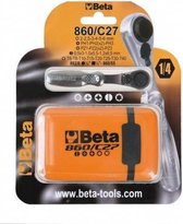 Beta Ratel- en bitset - 27-delig - Inclusief compact opbergkoffertje - Oranje, Zwart