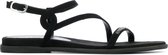 Unisa Sandalen  Dames / Slippers - Suède   - Claris - Zwart - Maat 37