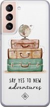 Samsung S21 Plus hoesje siliconen - Wanderlust | Samsung Galaxy S21 Plus case | multi | TPU backcover transparant