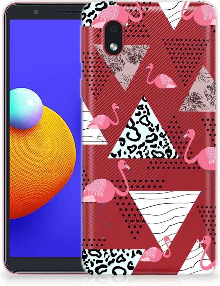 Samsung Galaxy A01 Core TPU Hoesje Flamingo Triangle