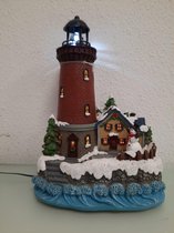 Decoratieve vuurtoren kerst met LEDs