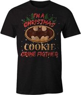 DC COMICS - T-Shirt I'm a Christmas Cookie Crime Fighter - Batman (M)