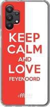 6F hoesje - geschikt voor Samsung Galaxy A32 5G -  Transparant TPU Case - Feyenoord - Keep calm #ffffff