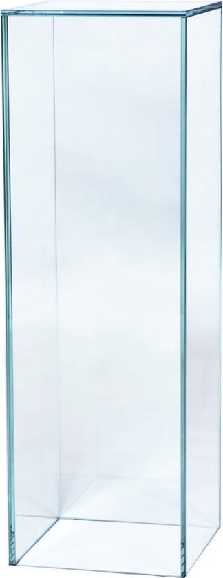Glazen sokkel zuil, 30 x 30 x 100 cm (lxbxh)
