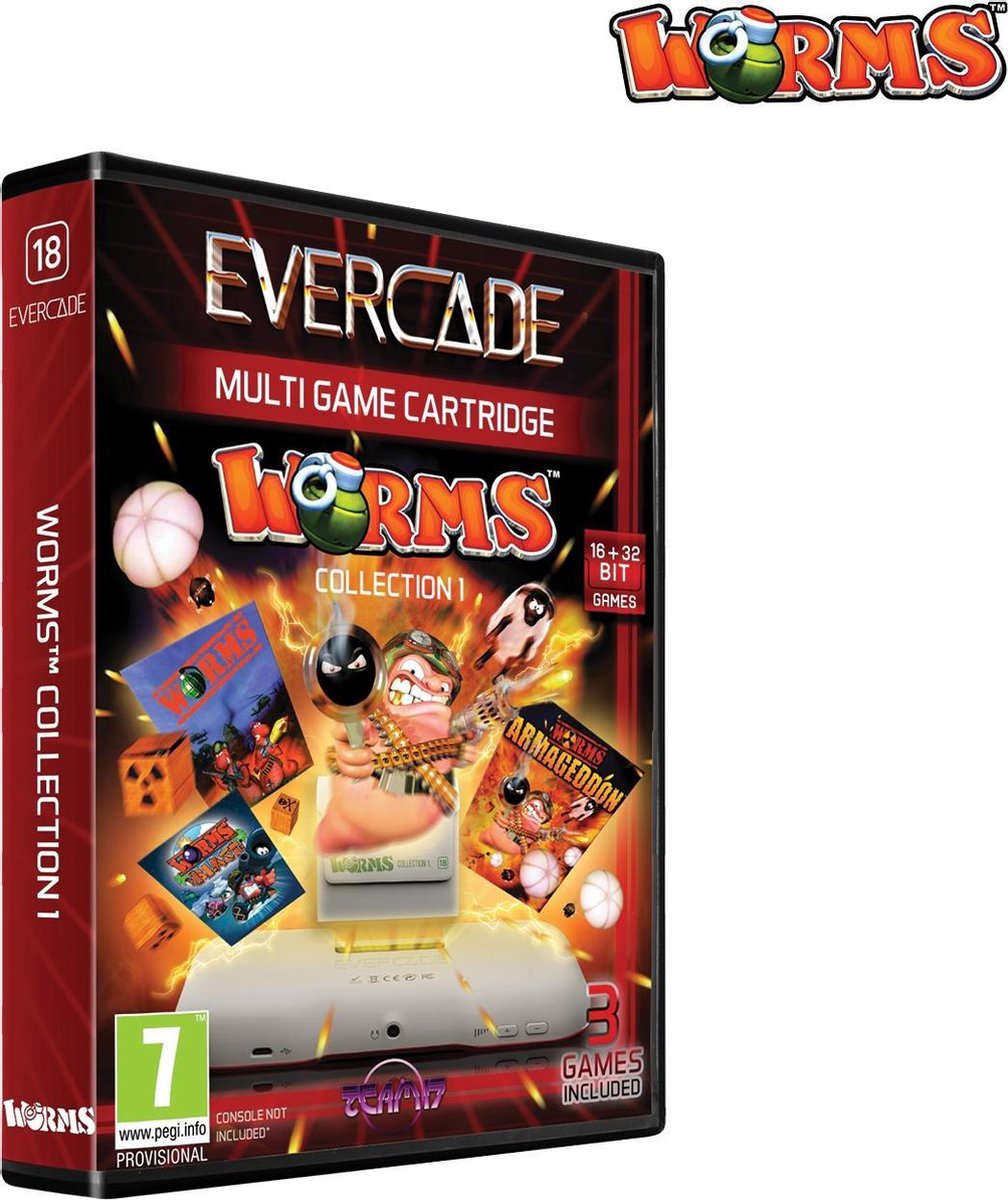 Evercade - Worms cartridge 1 - 3 games - Evercade