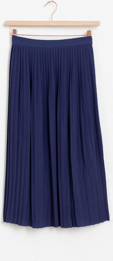 Sissy-Boy - Donkerblauwe plisse rok met lurex | bol.com