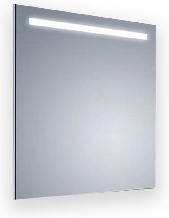 LISA Led-badkamerspiegel, 80 x 60 cm, grote verlichte badkamerspiegel met verlichting, 800 x 600 mm, wandspiegel met touchscreen, koudwit, rechthoekig