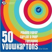 Vouwblaadjes 50 stuks 12 x 12 - blaadjes - vouwen - knutselspullen - hobby - knutsel - versiering - maken - cadeau