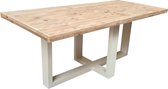 Wood4you - Eettafel Miami Steigerhout 180Lx78Hx90D cm wit