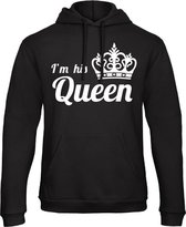 King / Queen Hoodie I'm his Queen (Queen - Maat XL) | Koppel Cadeau | Valentijn Cadeautje voor hem & haar
