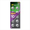 GP Extra Lithium CR2032 batterij (CR 2032 / DL2032)- 3V knoopcel batterij - 10 stuks batterijen CR2032