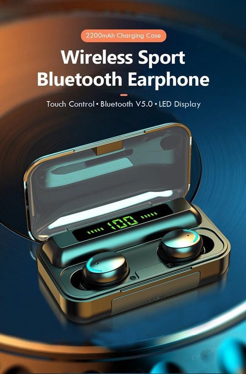Koptelefoon - Tws Bluetooth 5.0 - Waterdichte Oordopjes - Headsets Met  Microfoon en... | bol.com