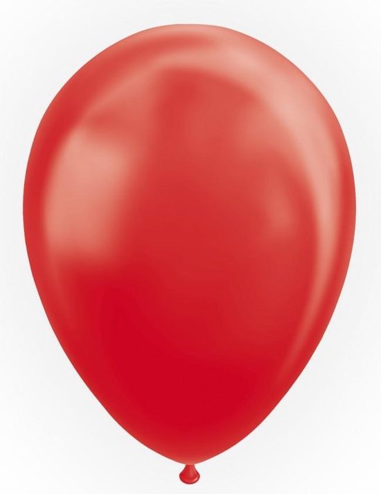 Ballonnenboom wit 180 cm - complete set inclusief 100 Ballonnen (rood en wit) en rode houders - Globos Europe
