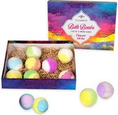 CleanBee - Natuurlijke XL Bruisballen/ Bath Bombs Gift Set - 100 gram per Bruisbal - 12 Unieke Rustgevende Geuren/ 12 Unique scents - Essentiële oliën - Biologisch - Vegan- Dierpro