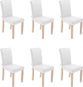 Eetkamerstoelen - Set van 6 - Kunstleer - Wit