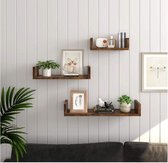 iBella Living - Set van 3 Industriële Wandplanken - U-vormige Hangende planken - 3 Boekenplanken