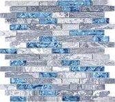 Natuursteen Mozaiek Grijs/Blauw - 30 x 30 cm