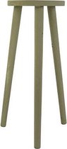 Bijzettafel - Salontafel - Tafel - Olijfgroen - 20x20xh48cm - Rondhout
