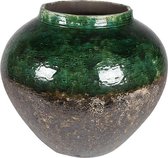Jar Lindy Green Black donkergroene pot 45 cm ronde bloempot voor binnen