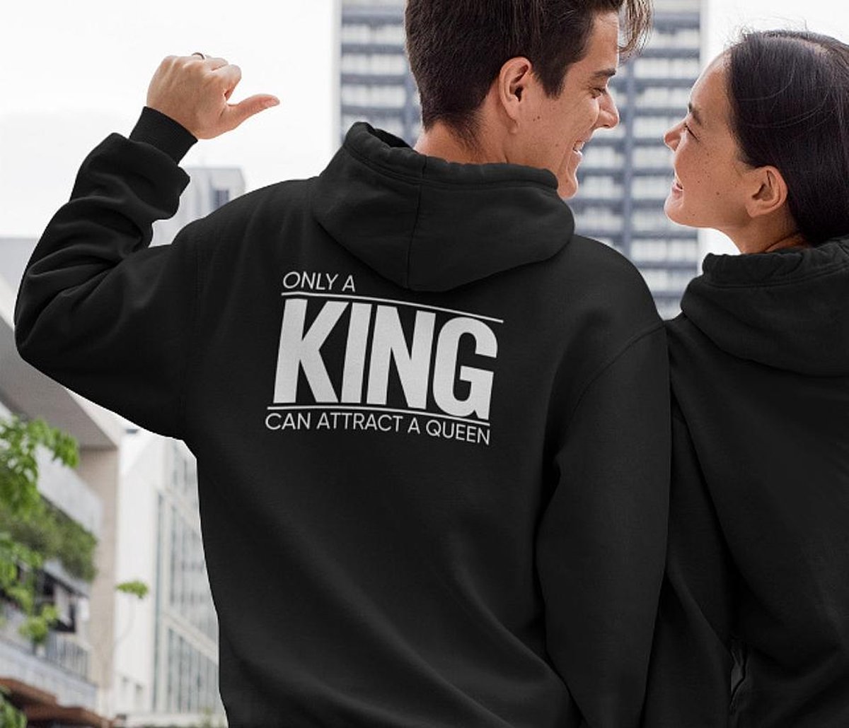 Couple Sweat A Capuche King Queen Oliphee Sweat Capuche Sweat à
