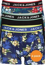 JACK & JONES boxers Jacflower trunks (6-pack) - gebloemd en uni - Maat: S