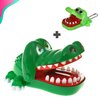 Afbeelding van het spelletje Dayshake® Bijtende Krokodil Spel + Sleutelhanger spel - Krokodil met Kiespijn - Krokodillen Tandenspel - Drankspel - Groene Krokodil