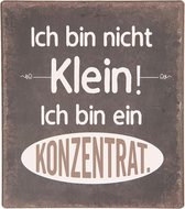 Clayre & Eef Tekstbord 13*15 cm Zwart Metaal Rechthoek Wandbord Quote Bord Spreuk