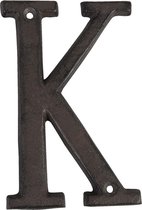 Clayre & Eef IJzeren Letter K 13 cm Bruin Ijzer Decoratie Letters