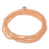 Melady Halsketting Dames 2mmx1m Roze Glas Ketting Dames Kralenketting