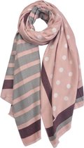 Clayre & Eef sjaal 65x175cm roze