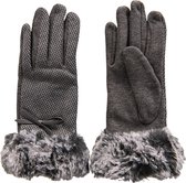 Melady Handschoenen Winter 8*24 cm Grijs Synthetisch Handschoenen Dames
