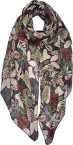 Melady Sjaal Dames Print 90*180 cm Groen Synthetisch Shawl Dames Sjaal
