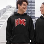 King / Queen Hoodie Premium (King - Maat L) | Koppel Cadeau | Valentijn Cadeautje voor hem & haar