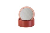 Sieradendoos met spiegel - Juwelendoos - Juweeldoos - Bijouteriedoos - Opbergbox - Hout - Terrazzo roze