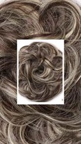 Hairbun Crunchy Haarstuk Messy Bun 45gram blond bruin ash mix