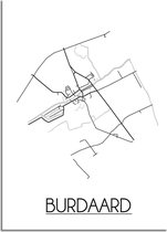 Burdaard Plattegrond poster A4 poster (21x29,7cm) - DesignClaud