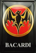 Wandbord Exclusief - Bacardi Logo - Zware Kwaliteit Relief Uitgevoerd Voor Speciale 3D Effect