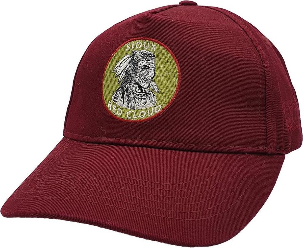 Lauren Rose Pet Indian First Nations Burgundy Snapback cap
