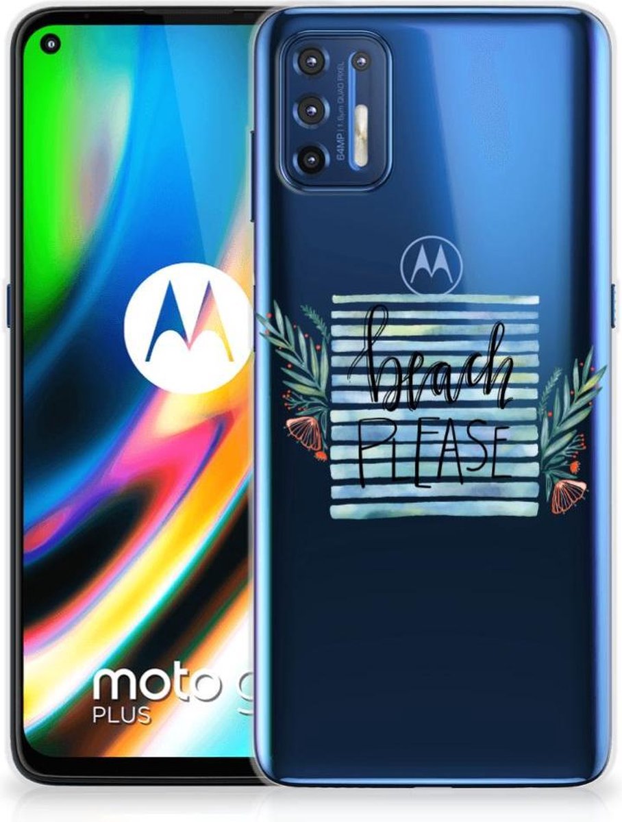 Motorola Moto G9 Plus Telefoonhoesje met Naam Boho Beach