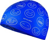 100% Siliconen Junior Zwemcap Emoji Blauw
