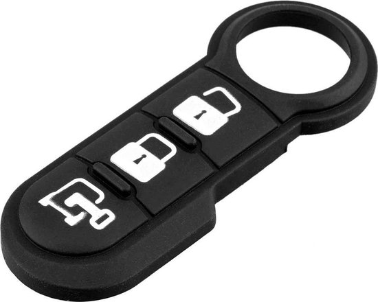 Autosleutel rubber pad 3 knoppen geschikt voor Fiat sleutel / 500 / Punto / Ducato  / Panda / Lancia Ypsilon / Peugeot Boxer / Citroen Jumper / Iveco Daily / fiat sleutel behuizing rubber knoppen. - Merkloos