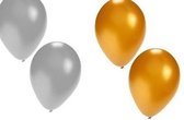 Ballonnen Goud - Zilver - Paars / Lila | Glossy | Effen | 10 stuks | Baby Shower - Kraamfeest - Verjaardag - Geboorte - Fotoshoot - Wedding - Marriage - Birthday - Party - Feest - Huwelijk - Jubileum - Event - Decoratie | Traktatie - Versiering