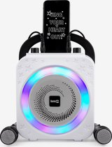 RockJam 10 Watt oplaadbare Bluetooth-karaokemachine met twee karaokemicrofoons - zwart