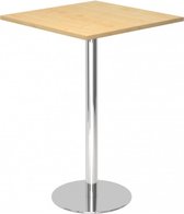 hjh OFFICE PRO Bistro H88Q C - Systeem conferentietafel Esdoorn / Chroom