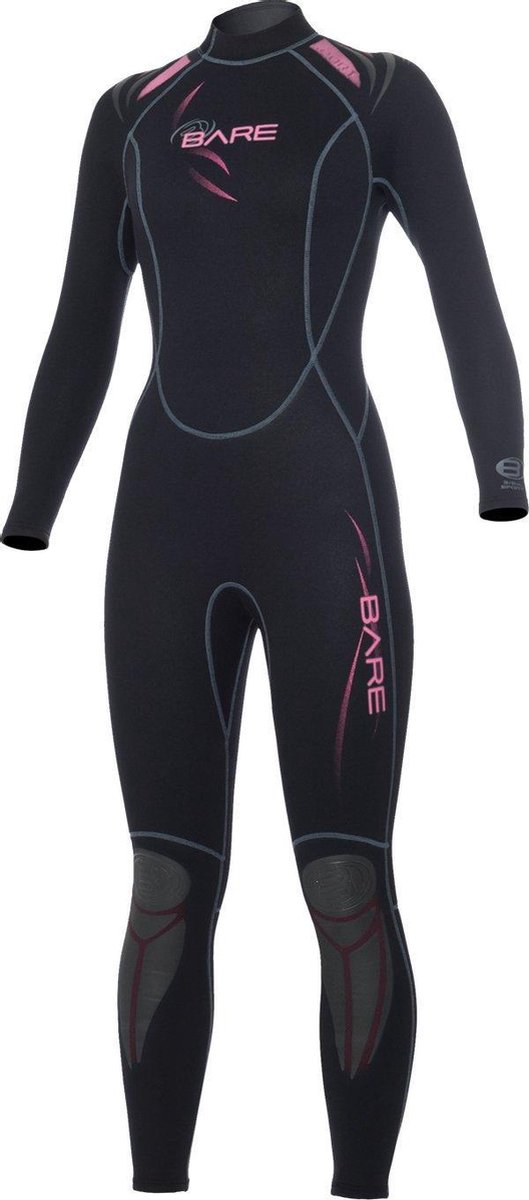 Bare 3/2mm Full - Wetsuit - Dames - 08 - Zwart/Roze